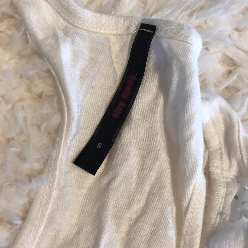 White Ruffled Tank Top - Picture 2 of 3